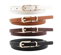 COACOM 4 Pezzi Retrogue, Sottile Cintura Di Donne, Accessori Semplici E Versatili, Accessori Per Abbigliamento, Cintura Decorativa.