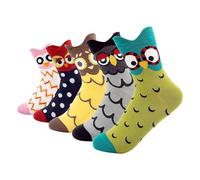 COACOM 5 paia di calzini comodi e caldi, morbidi e traspiranti, calzini per animali da donna, colorati e divertenti, regali per le vacanze per le donne, multicolore, Taglia unica