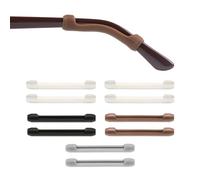 COACOM 5 paia di estremità antiscivolo per occhiali, comodi accessori per occhiali in silicone per evitare che gli occhiali scivolino dal naso, Nero , Taglia unica