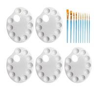 COACOM 5 Pezzi di Tavolozza E 10 Pennelli Ad Olio, Tavolozza, Gamma di Pittura, Pittura Artistica, Piastra di Vernice, Utensili d'Arte.