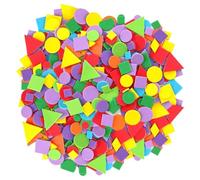 COACOM 900 Pezzi di Toppe Geometriche in Schiuma Colorata, Mini Gravi Creative Creative, Decorazione Artistica Fatta A Mano Fai-da-Te, Set Grafico Geometrico Autoadesivo per Bambini.