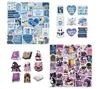 COACOM Adesivi A Tema da 100 Libri, Adesivi di Graffiti, Adesivi Divertenti Creativi, Chitarra Decorativa, Taccuino, Valigia.