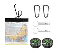 COACOM Borsa di Memoria della Carta da 1 -Parte, Carabiner A 2 Parti, Tubo A 2 Parti, Bussola da 2 Parti, Borsa per Schede Impermeabile Trasparente, Apparecchiatura di attività Esterna.