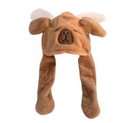 COACOM Cappello Capybara da 1 Pezzo, Cappello da Peluche, Cappello da Cartone Animato Carino, Cappello Divertente, Cappello di Design Creativo.
