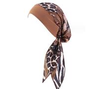 COACOM Copricapo Chemioterapico Da 2 Pezzi, Hijab Da Donna, Cappello Hijab Africano, Comoda Fascia Elasticizzata Hijab Per Parrucche, Styling Della Testa (Nero E Marrone)