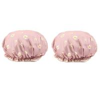 COACOM Cuffie Da Doccia Da Donna Da 2 Pezzi, Pettini Per Capelli Da 2 Pezzi, Cuffie Da Doccia Impermeabili A Doppio Strato, Tappi Ricci Riutilizzabili, Adatti Per Adulti E Donne (Rosa Nordica).