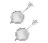 COACOM Filtro da tè Inossidabile A 2 Pezzi, Setaccio A Imbuto in Metallo Multifunzionale, Maglia Fine, Riutilizzabile, Filtro da Cucina.