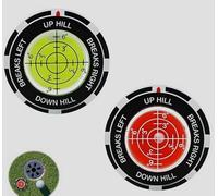 COACOM Misuratore di Livello Rosso E Verde da 2 Pezzi E Spazzola da Golf da 1 Pezzo, Misurazione Accurata Dell'Inclinazione, Visione Chiara, Attrezzatura Aggiuntiva per Gli Appassionati di Golf.