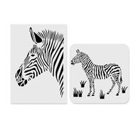 COACOM Modello Zebra di 2 Pezzi, personalità Creativa, Modello di Simbolo di Punta Animale Simpatico, Riutilizzabile, Disegno Fai -da -Te Strumento Vuoto.