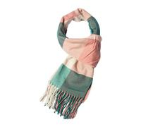 COACOM Sciarpa da donna 1Pc, sciarpa calda d'autunno e d'inverno, scialle di nappe lavorato a maglia, sciarpa a quadri patchwork, sciarpa morbida e spessa, sciarpa versatile e alla moda