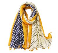 COACOM Sciarpa da Donna Leggera e Alla Moda - Elegante Sciarpa di Seta, Calda e Antivento, Adatta a Tutte le Stagioni, per Viaggi Alla Moda (Giallo)