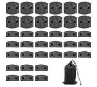 COACOM Set di 36 fodere per rete a doghe in plastica, con borsa per riporre oggetti, 24 supporti laterali, 12 supporti per binari centrali, accessori per letto singolo, matrimoniale, king