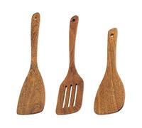 COACOM Set in 3 Parti Realizzati in Spatola in Legno, Spatola da 30 Cm, Spatola di Cottura, Spatola di Legno, Strumenti di Cottura, Piatti da Cucina in Legno, Spatola Resistente al Calore.