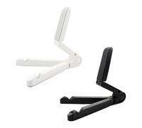 COACOM Stalla Regolabile 2 Pezzi, Accessori Desktop, Staffa Pieghevole Multifunzione, Adatto per Telefoni Cellulari, Tablet, Libri (Bianco, Nero).