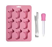 COACOM Stampo per Cani da Basso Livello da 1 Pezzi, Clip di Ghiaccio A 1 Pezzo E Contagocce da 1 Pezzi, Stampo di Silicone Carino, Utensili da Cucina, Caramelle, Cubetti di Ghiaccio.