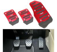 COAECJ Pedaliera Auto per Au-di A1, Acciaio Inox Antiscivolo Pedale del Freno del Carburante Frizione Coperchio del Pedale, Interior Accessori, Manual Transmission- Red