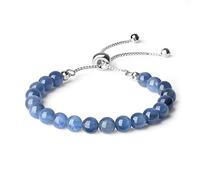 COAI Bracciale da Donna In Cianite e Argento Sterling 925, Bracciale Regolabile
