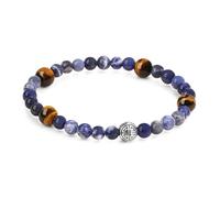 COAI Bracciale da Uomo con Peline di Pietre Naturali, Bracciale Occhio di Tigre e Sodalite Regalo Uomo M