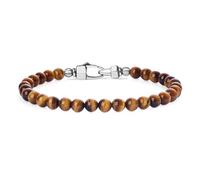 COAI Bracciale da Uomo in Pietre Naturali, Bracciale di Perline di Occhio di Tigre AAA da Uomo S