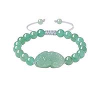 COAI Bracciale Pixiu Portafortuna, Bracciale Unisex Regolabile in Avventurina Verde