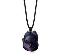 COAI Collana con Pendente Volpe Portafortuna in Fluorite per Uomo e Donna