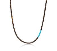 COAI Collana da Uomo e da Donna con Perline Heishi di Bronzite 55cm