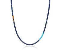 COAI Collana da Uomo e da Donna con Perline Heishi di Lapislazzuli 65cm