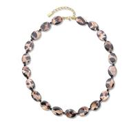 COAI Collana Donna Chunky Conchiglie Tormalina Nera 45+5cm | Collana chunky donna con conchiglie e tormalina nera, gioiello boho estivo 45+5 cm con dettagli dorati e stile mare
