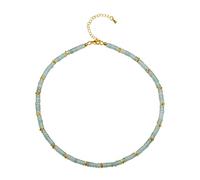COAI Collana Girocollo da Donna con Perline Heishi in Avventurina