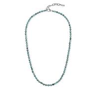 COAI Collana Unisex con Perle di Turchese Africano e Acciaio Inox, Collana Uomo Donna con Perline di Pietre Dure