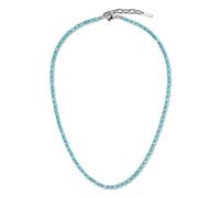COAI Collana Unisex con Perle di Turchese Sintetico e Acciaio Inox