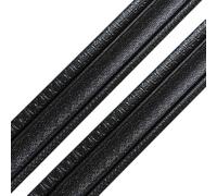 Coal2ToalPW 2 Rolls Self-Adhesive Wall Trim Skirting Boards - 2.2M Length, 8Cm Width(Glossy Black)