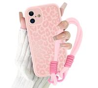 Coalbooliy Cover con Cordino per iPhone 17 6,3'', Silicone Morbido Custodia Aesthetic Leopardo Rosa Summer Mädchen Modello Disegni Collana Universale Protezione Fotocamera Protettiva Case, 03