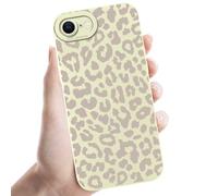 Coalbooliy Custodia Per iPhone 17e/iPhone 16e 6,1'', Cellulare Bianco Silicone Morbido Cover per telefono Aesthetic Modello Leopardato Disegni Protezione Fotocamera Antiurto Protettiva Case, 06