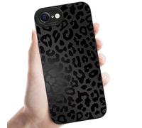Coalbooliy Custodia Per iPhone 17e/iPhone 16e 6,1'', Cellulare Nero Silicone Morbido Cover per telefono Aesthetic Modello Leopardato Disegni Protezione Fotocamera Antiurto Protettiva Case, 08