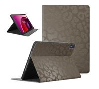 Coalbooliy Custodia per Lenovo Tab M10 10.6", Aesthetic Leopardata Marrone Motivo Disegno Ragazza Flip Cover in pelle PU con Supporto Funzione Soft TPU Antiurto Tablet Case in Silicone, Beige