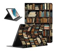 Coalbooliy Custodia per Samsung Galaxy Tab A8 10,5 Zoll 2021, Aesthetic Libreria Motivo Disegno Ragazza Flip Cover in pelle PU con Supporto Funzione Soft TPU Antiurto Tablet Case in Silicone