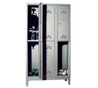 COARME Armadio Multipli spogliatoio 6 posti 101x50x180 cm con Serratura a Chiave