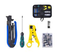 Coassiale Compressione Kit Attrezzi Crimpatrice Spela E Rg6 Pinza Con 20 Pezzi F