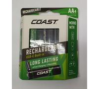 Coast conf.4 stilo AA litio ricaricabili con cavo usb-c