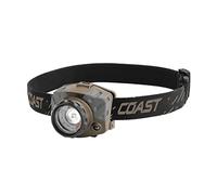 Coast FL88 615 Lumen Tri-Color (Bianco/Rosso/Verde) Lampada frontale a LED con messa a fuoco, batterie e clip per elmetto incluse, Flat Dark Earth