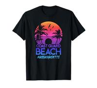 COAST GUARD BEACH MASSACHUSETTS Retro Sunset Summer Vibes Maglietta