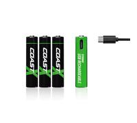 COAST Products Batterie Ricaricabili Zithion-X AAA Li-Ion Con Porta USB-C
