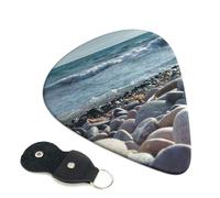 Coast Rock - Set di 6 plettri per chitarra (0,46 mm/0,71 mm/0,96 mm), adatti per chitarra e ukulele