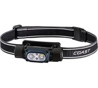 Coast WPH30R - Lampada frontale ricaricabile IP68, bicolore (rosso/bianco), 1200 lumen
