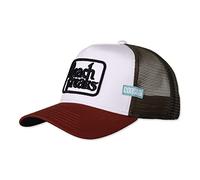 Coastal - Beach Freaks (White/Wine) - Trucker Cap Meshcap Berretto Cappy Capps, Bianco/vino., Taglia unica