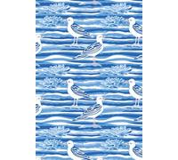 Coastal Blue Sea Gull Notebook for Bird Lovers: Seagull Beach Notebook Journal, Seagulls Gifts for Bird Lovers, Preppy Beach Coastal Sea Bird 100 pages 6x9
