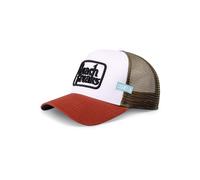 Coastal - Beach Freaks (White/Wine) - Trucker Cap Meshcap Berretto Cappy Capps, Bianco/vino., Taglia unica