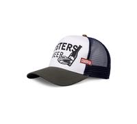 Cappello Trucker Mesh Costal HFT Oysters & Beer Bianco/Oliva Alto Fitted