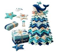 Coastal Christmas Tree Décor - Sewing Kits Mantel Holiday Decoration Set